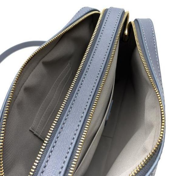 Furla Zipper Leather Crossbody Bag Blue - Picture 6 of 9